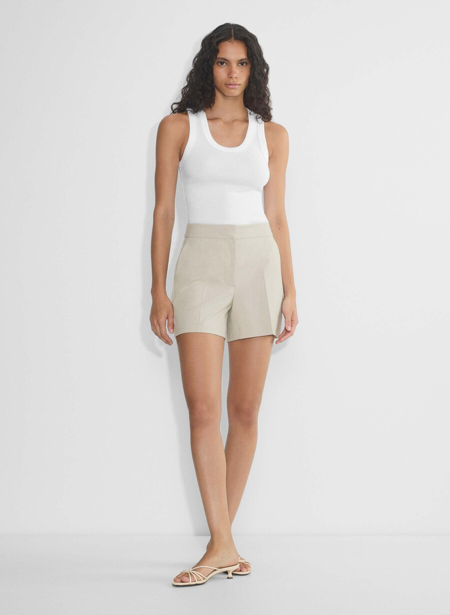 pantaloni scurți limitless short pentru coapsă medie - ressential light heather matte pearl