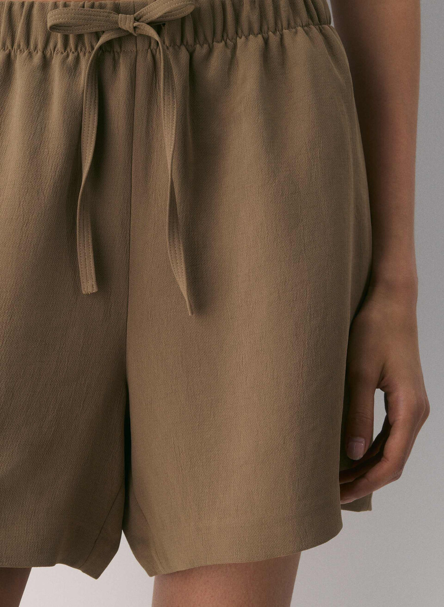 pantaloni scurți lodge short pentru coapsă medie - crepette folio maro
