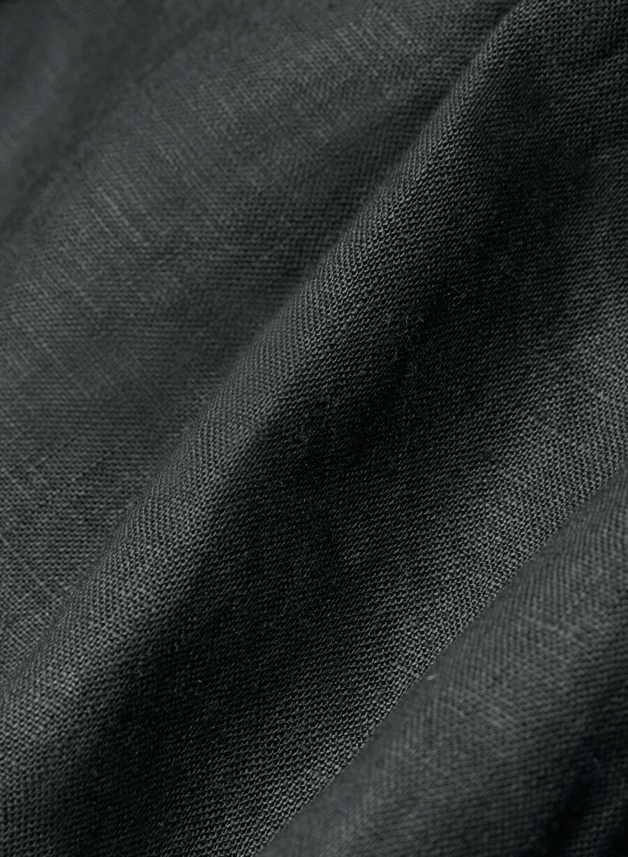 rochie mini din in eleta negră