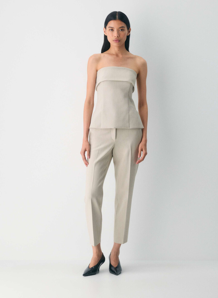 pantaloni markova - ressential heather matte pearl