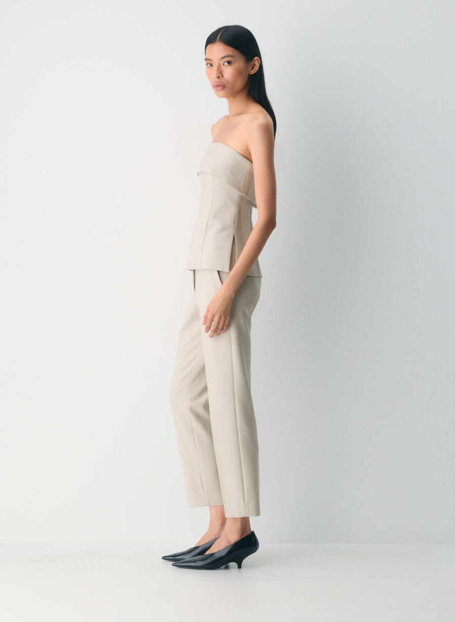 pantaloni markova - ressential heather matte pearl