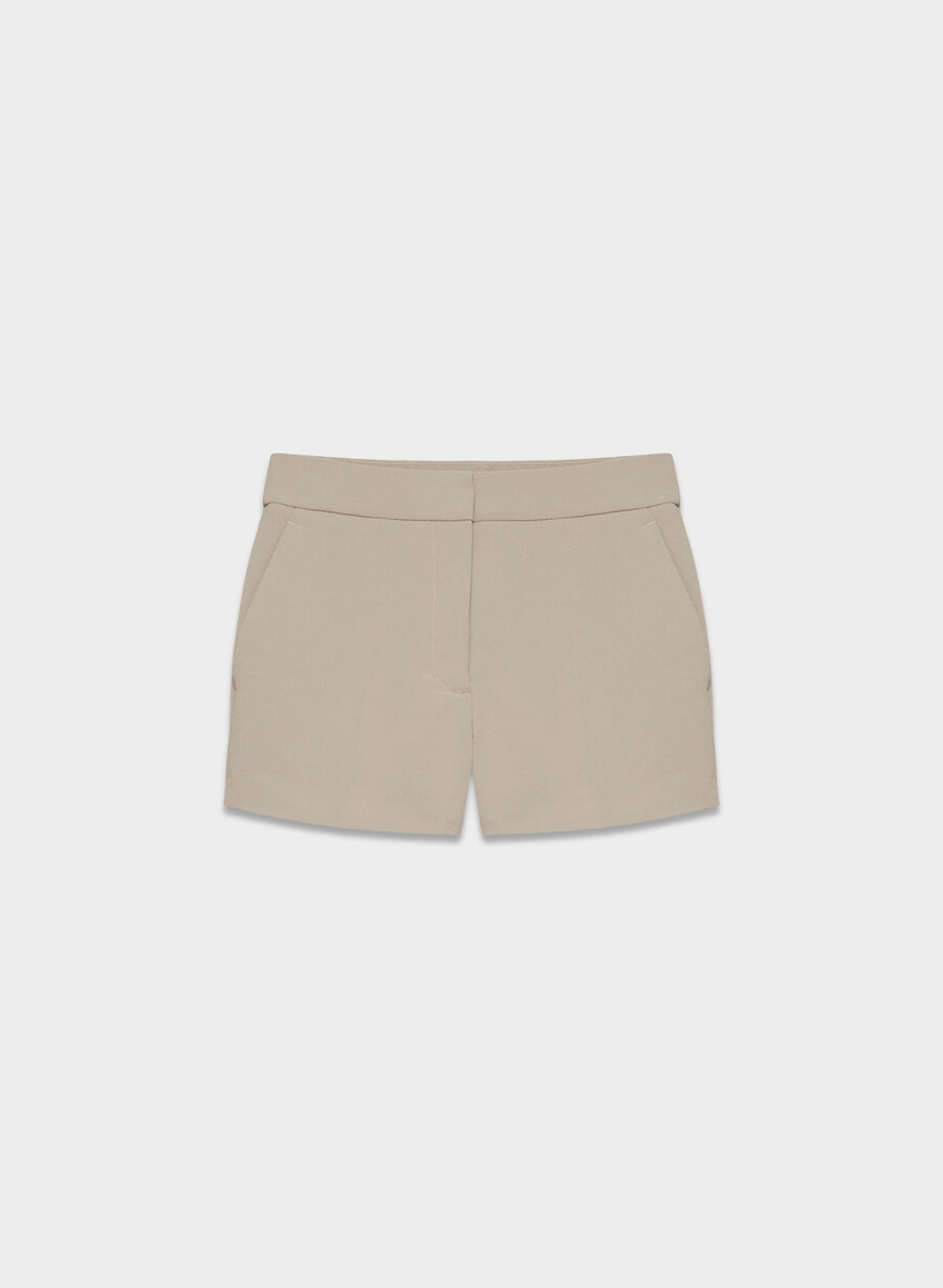 mini-rochie scurtă the limitless short cu croială curbată - crepette nomad taupe