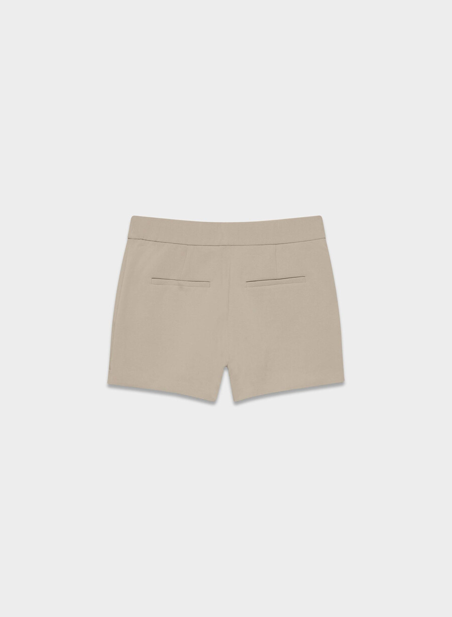mini-rochie scurtă the limitless short cu croială curbată - crepette nomad taupe