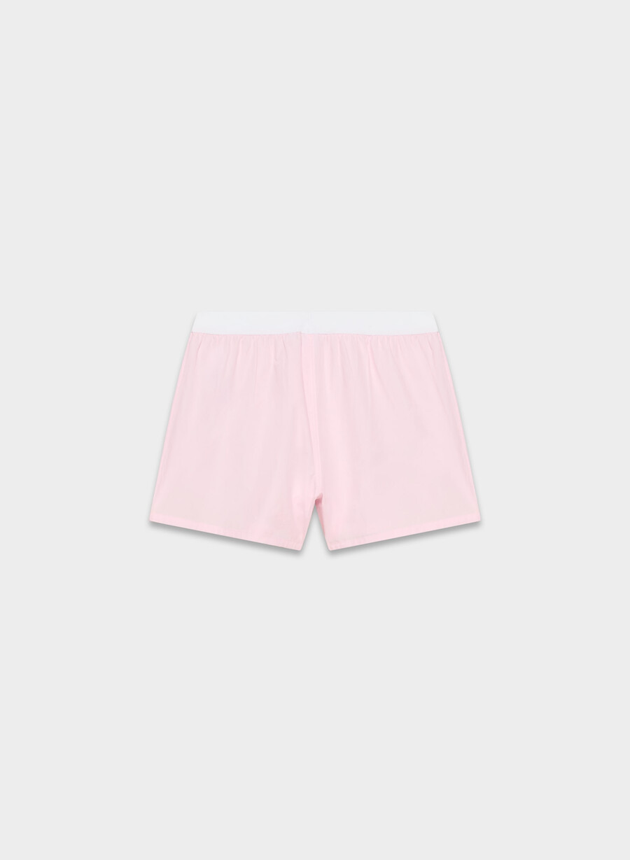 boxer scurt cu bandă din poplin dally villa pink