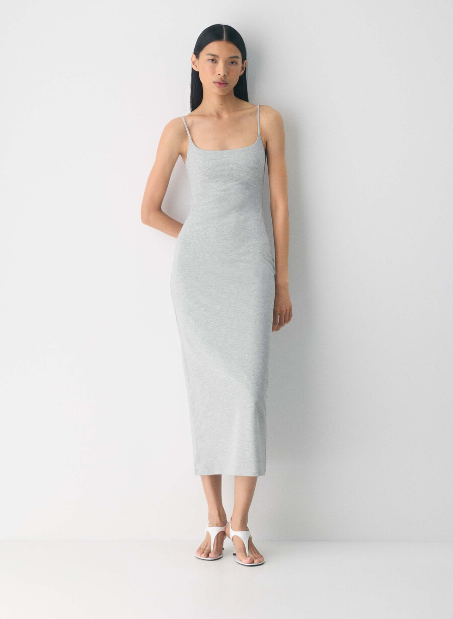 rochie maxi camișon casual contour summon heather chrome