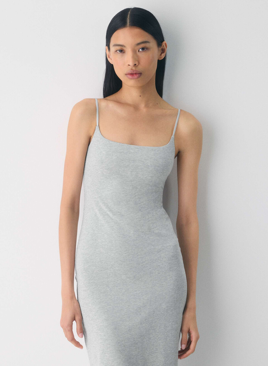 rochie maxi camișon casual contour summon heather chrome