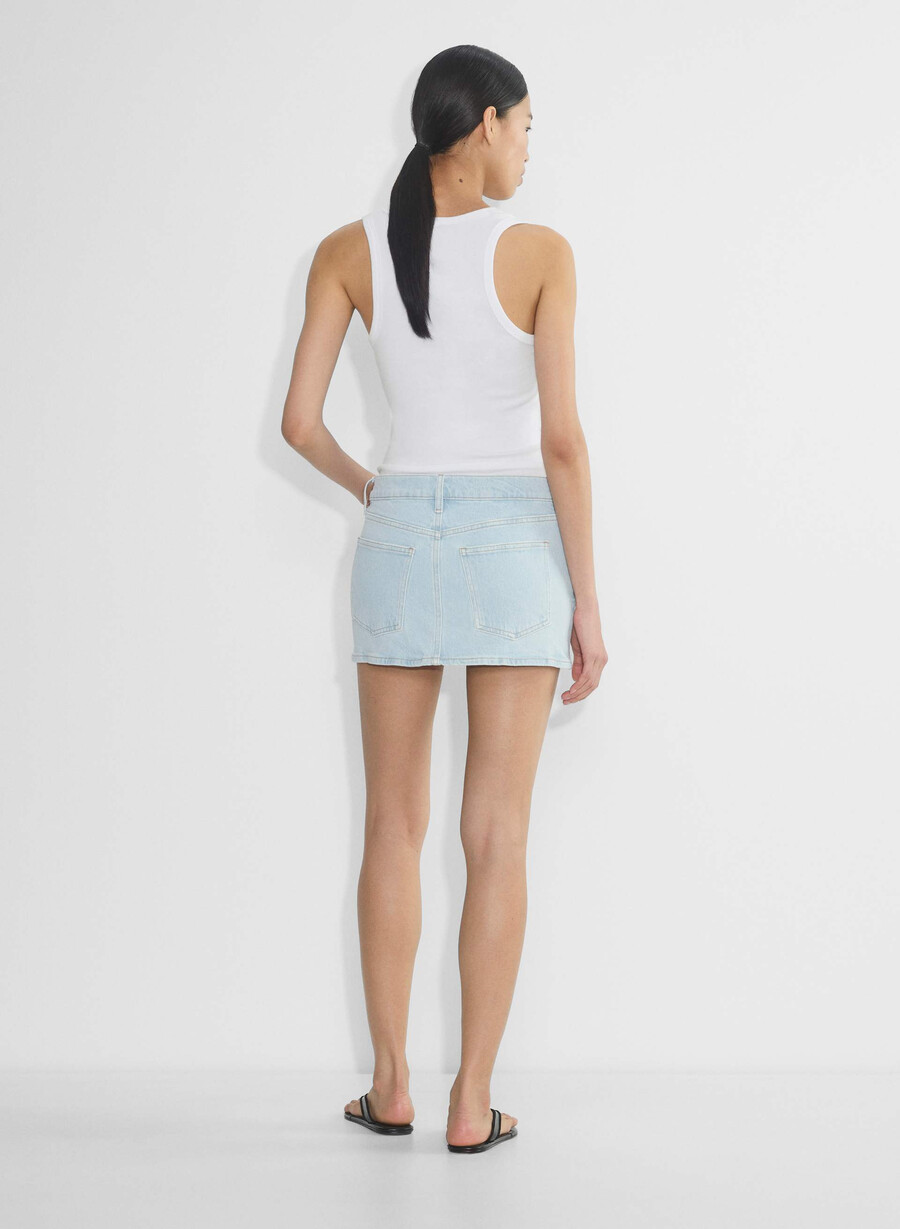 fustă denim forum alba micro denim albastru de plajă fără stres