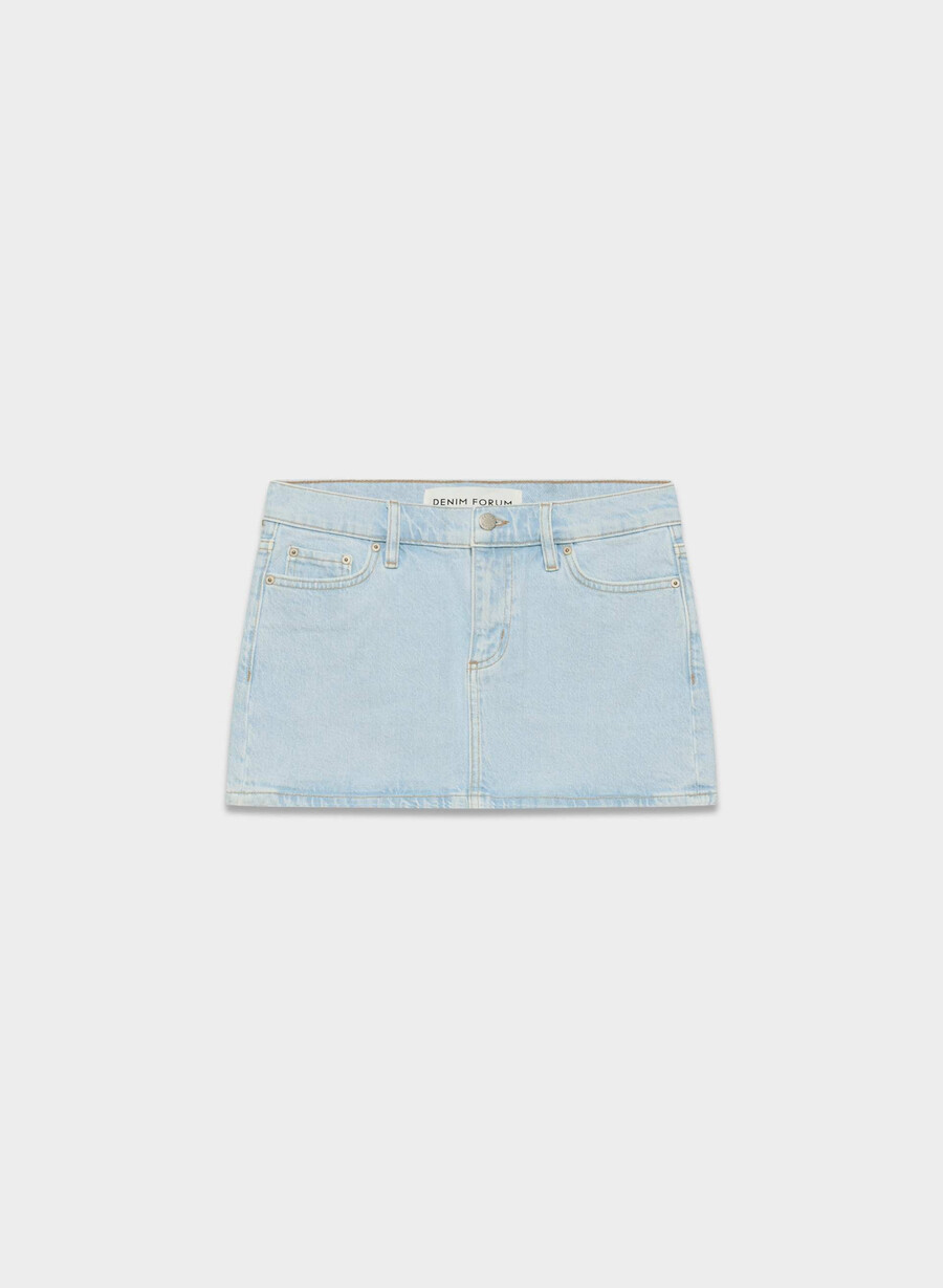 fustă denim forum alba micro denim albastru de plajă fără stres
