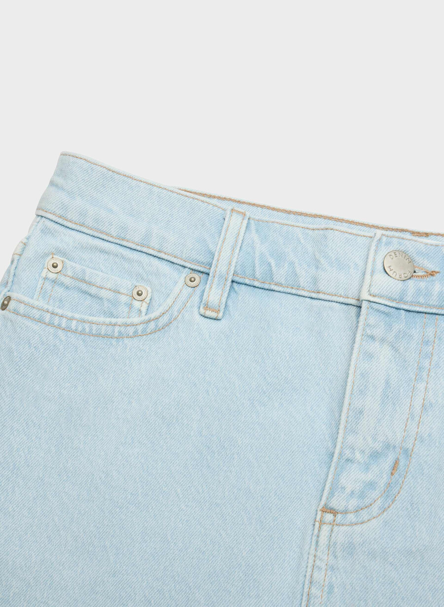 fustă denim forum alba micro denim albastru de plajă fără stres