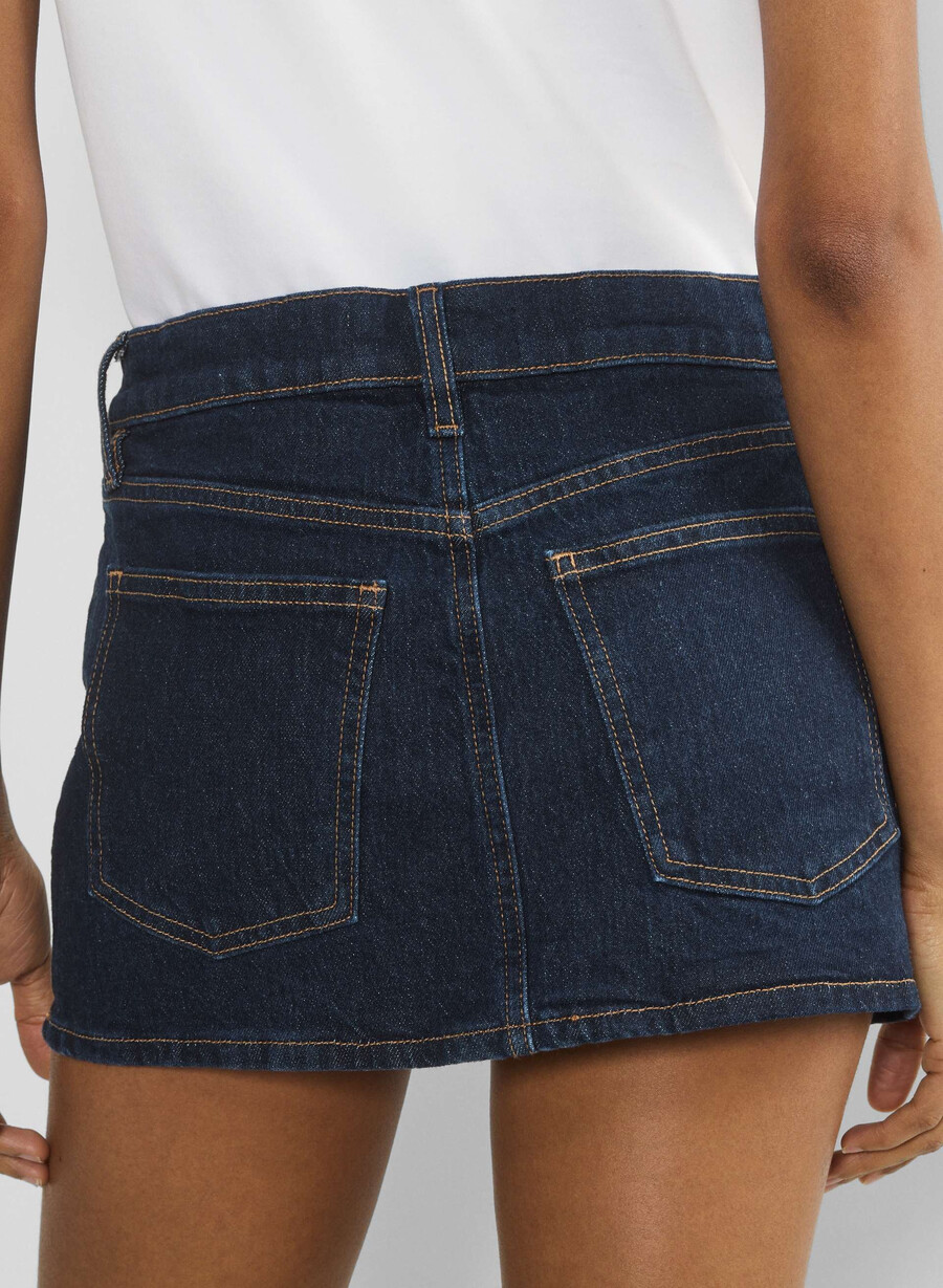 fustă micro din denim denim forum alba no-stress albastru Închis