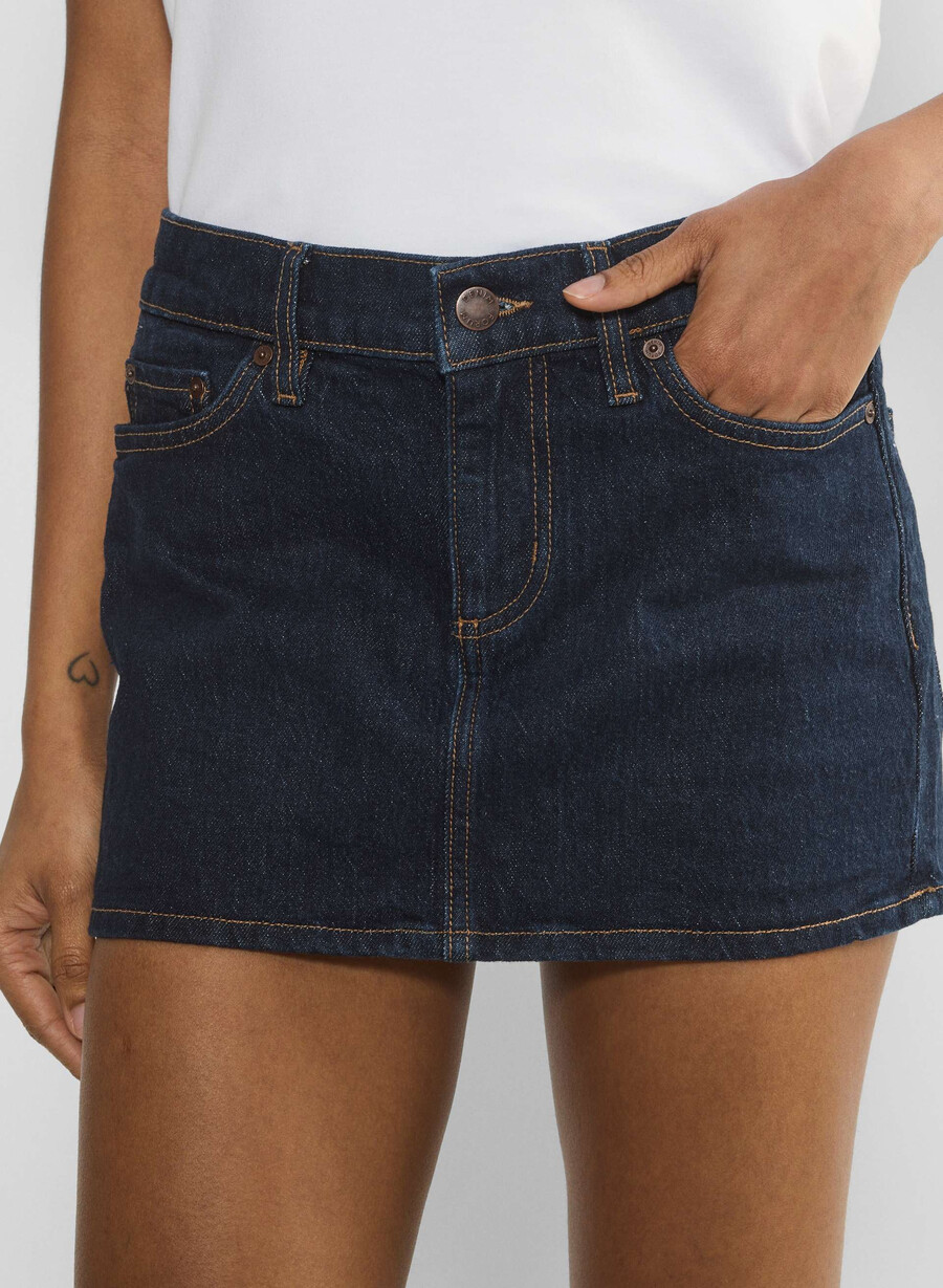 fustă micro din denim denim forum alba no-stress albastru Închis