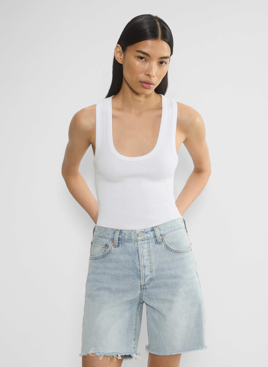 denim forum pantaloni scurți lungi din denim cu talie înaltă vintage anii 90 15 ani culoare albastru-aprins