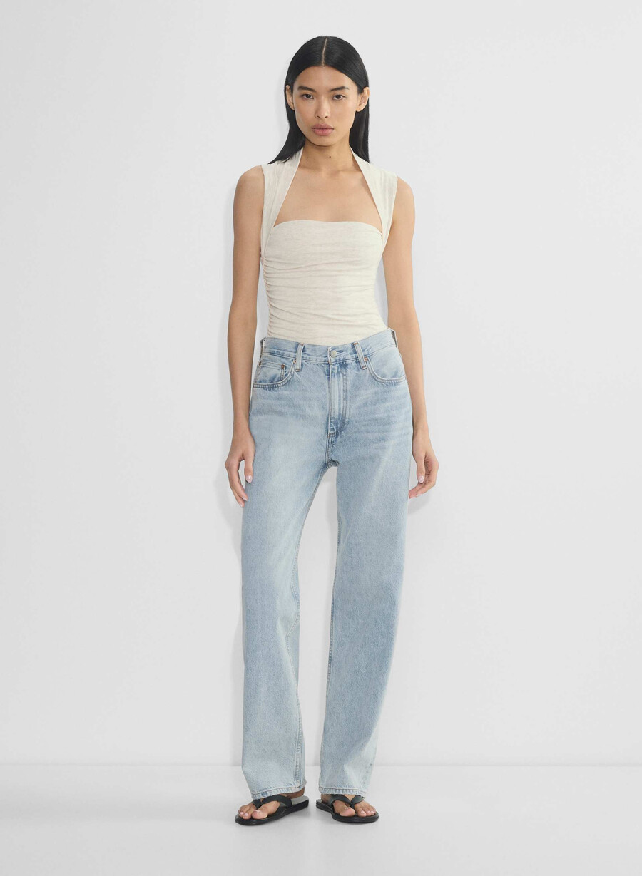 top casual contur floral heather light oatmea