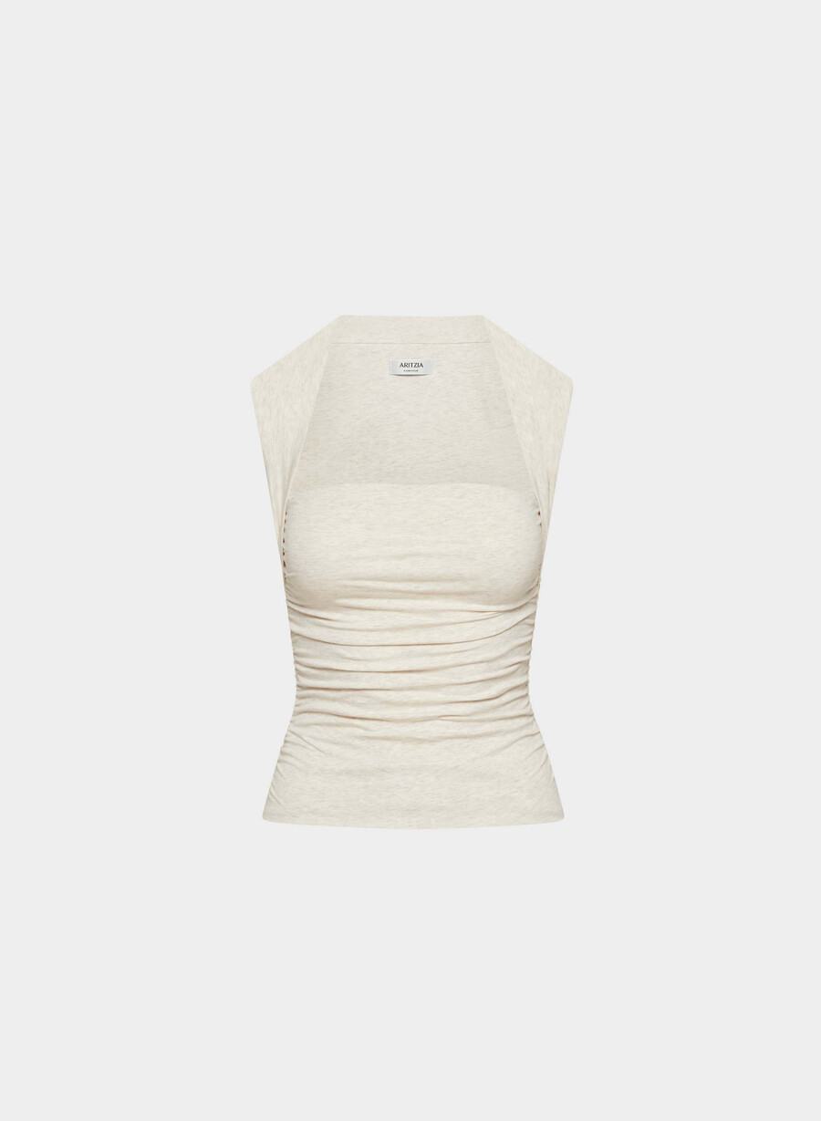 top casual contur floral heather light oatmea