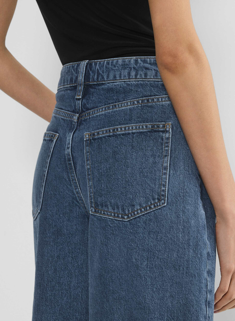 pantaloni scurți din denim publicitari sub genunchi no-stress mediu blu