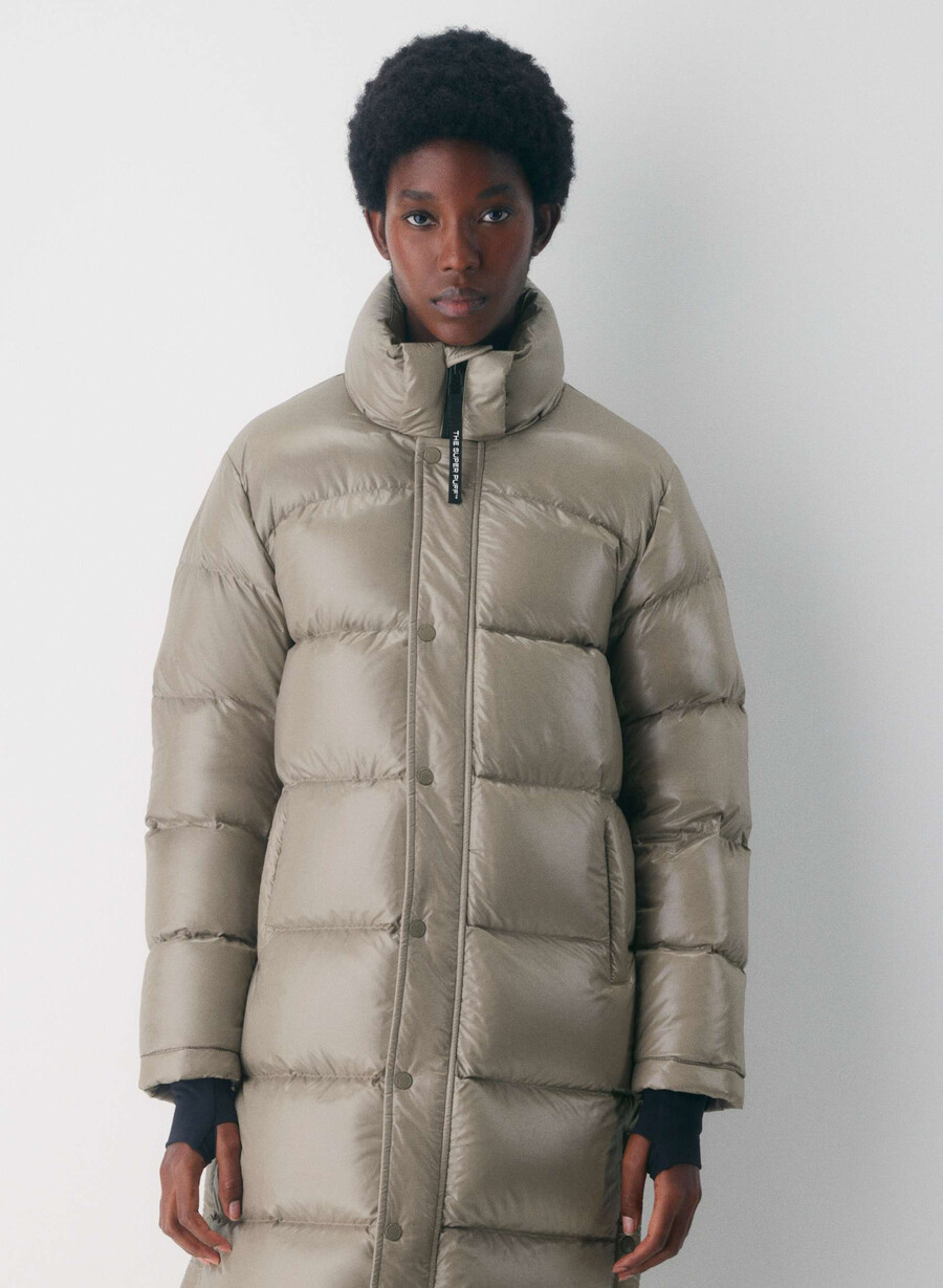 super puff lung - taupe modern cu luciu intens