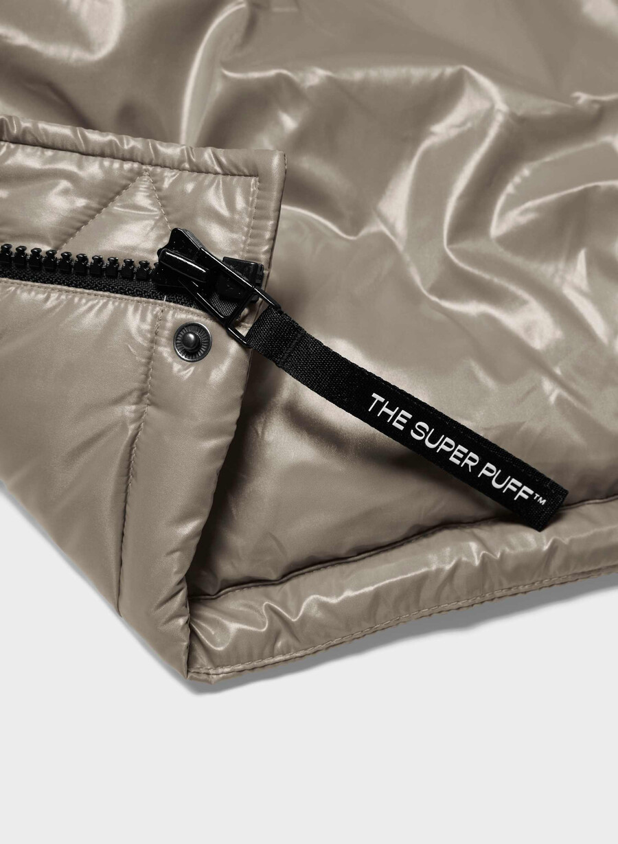 super puff lung - taupe modern cu luciu intens