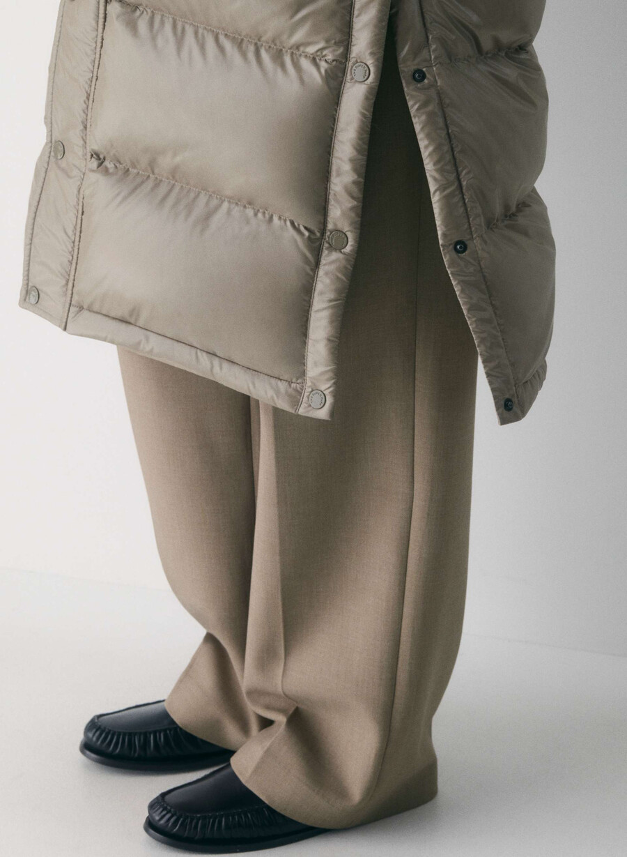 super puff lung - taupe modern cu luciu intens