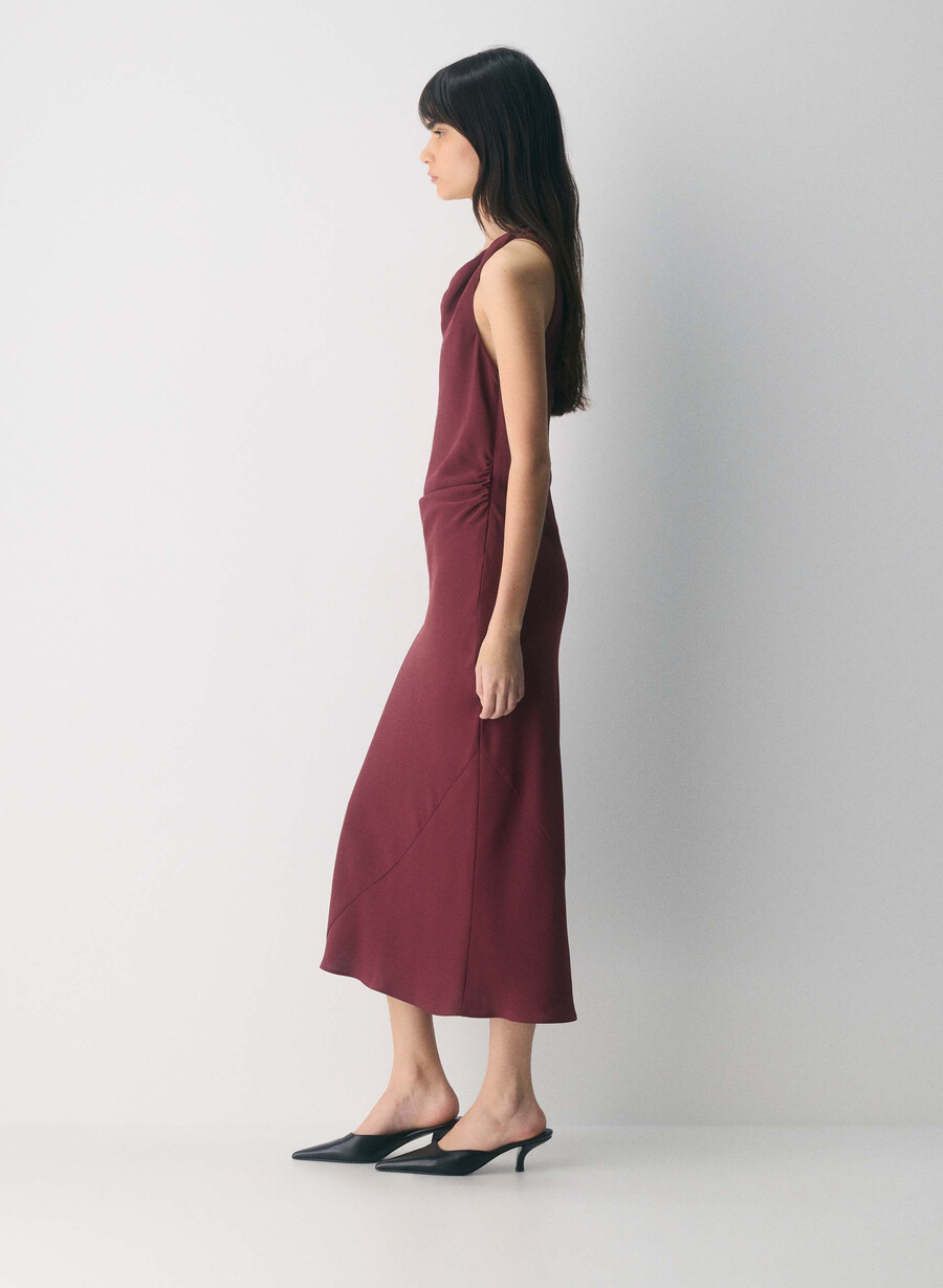 rochie de cont sumac burgundy