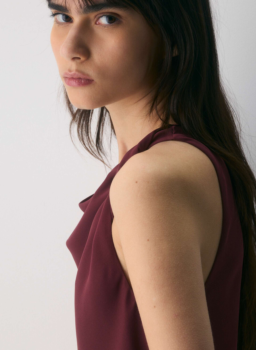 rochie de cont sumac burgundy