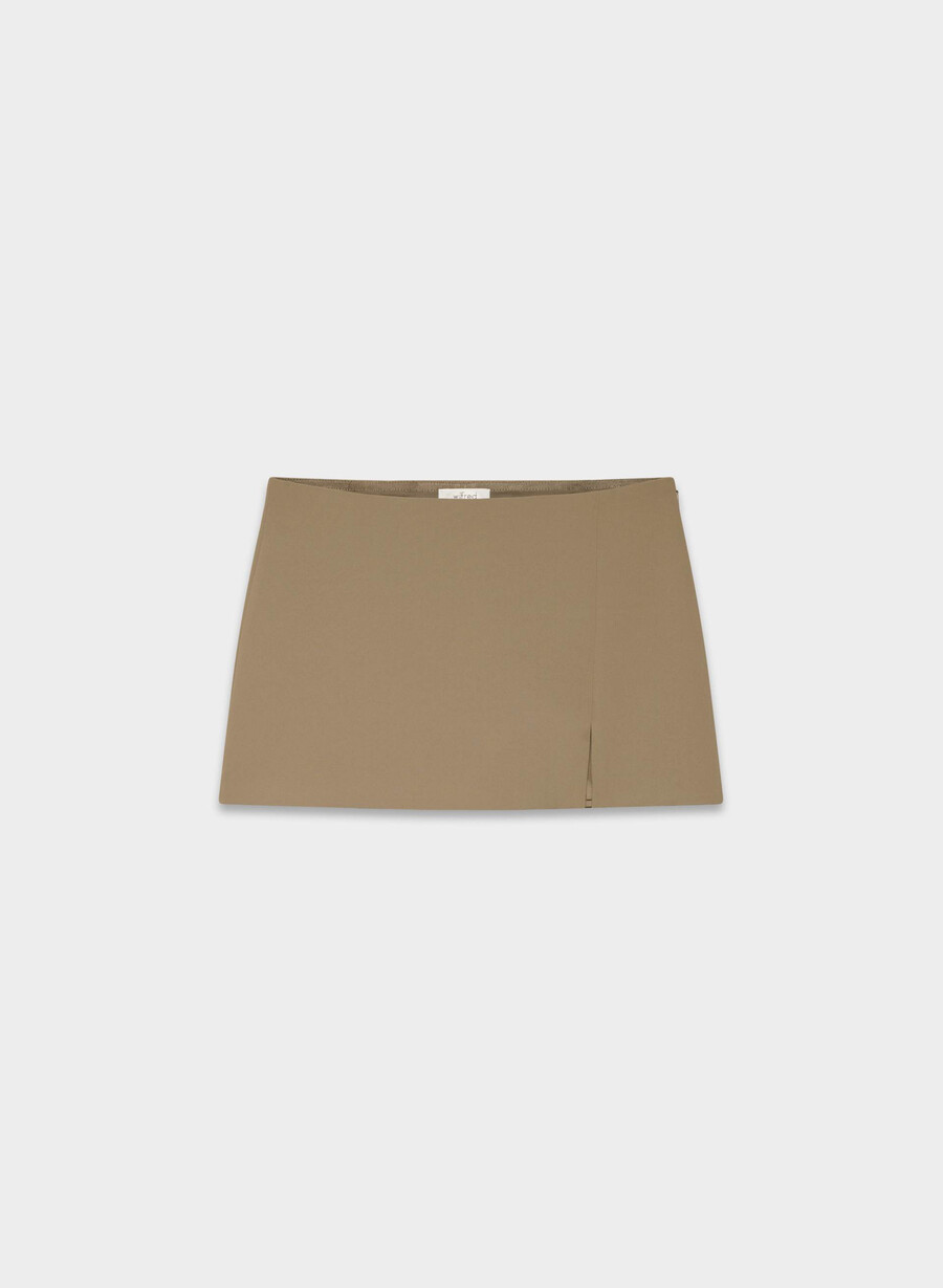 daphne skort - crepette folio brown