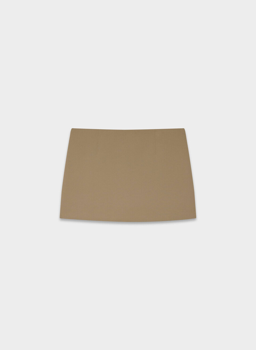 daphne skort - crepette folio brown