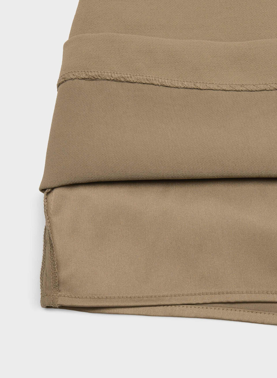 daphne skort - crepette folio brown