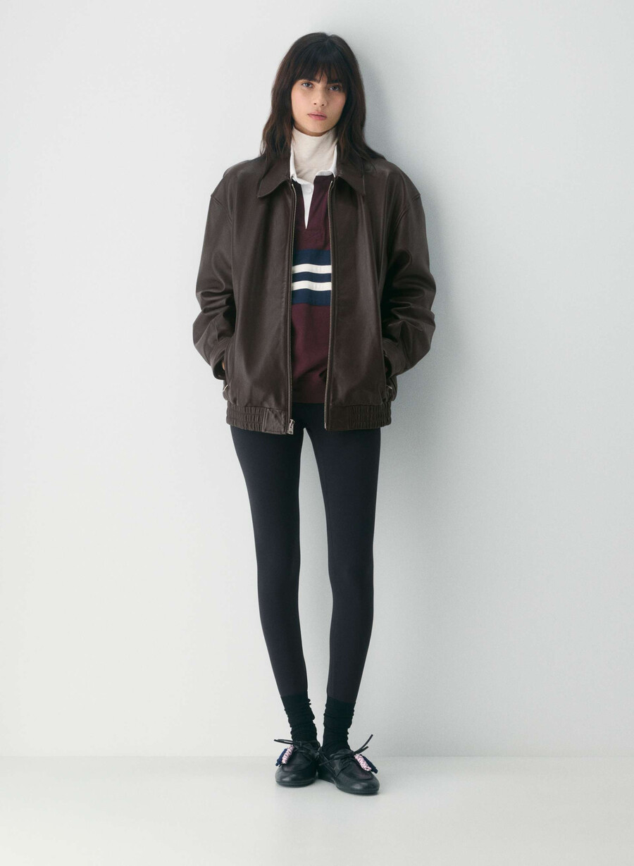 pantofi sport sperry x aritzia slim - piele netedă negru distressed