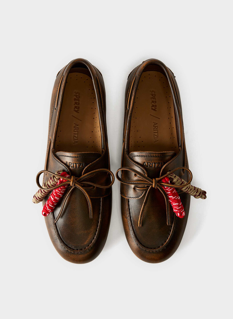 pantofi sport sperry x aritzia slim - piele netedă distressed rch mc br