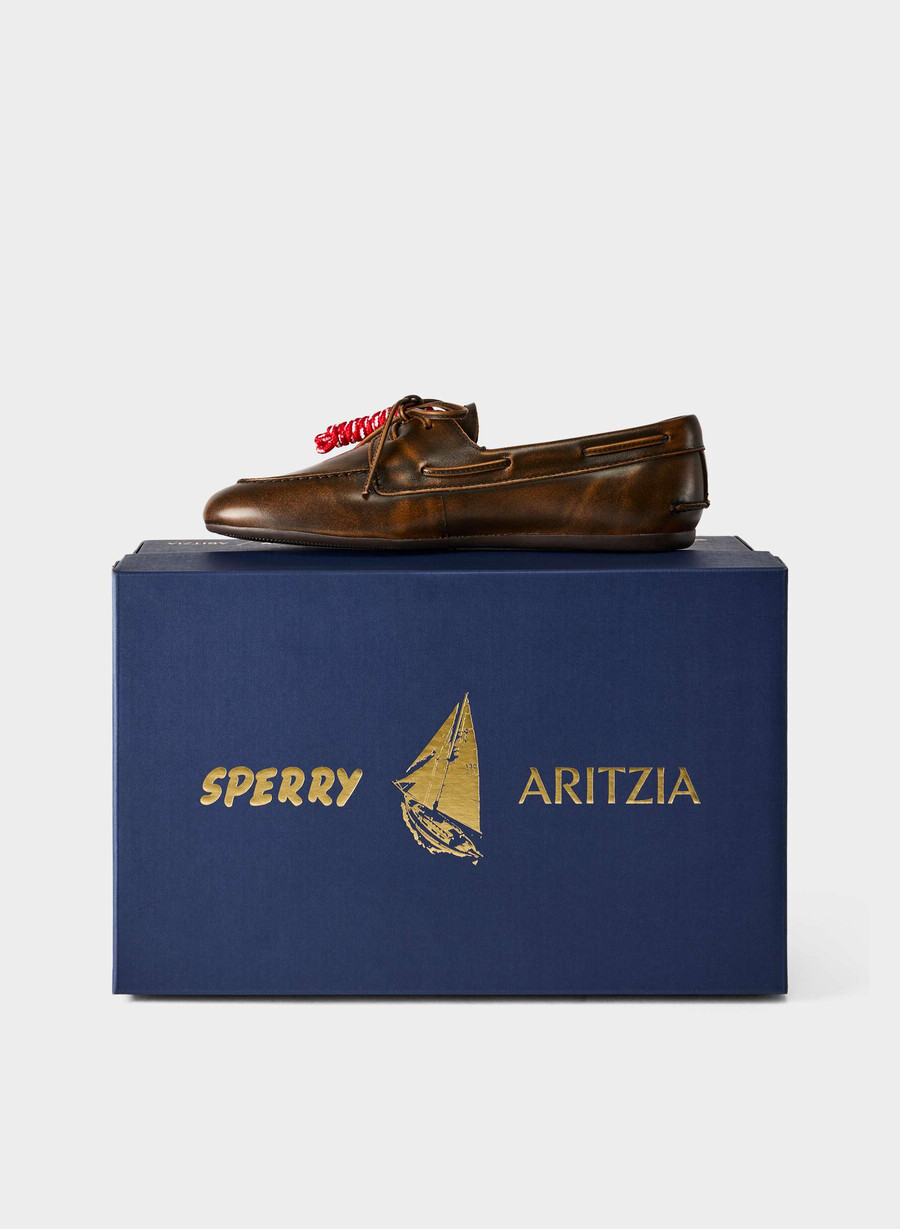 pantofi sport sperry x aritzia slim - piele netedă distressed rch mc br