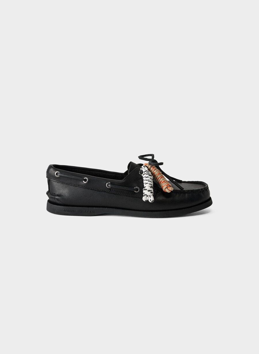 pantofi sport sperry x aritzia ao - piele netedă negru