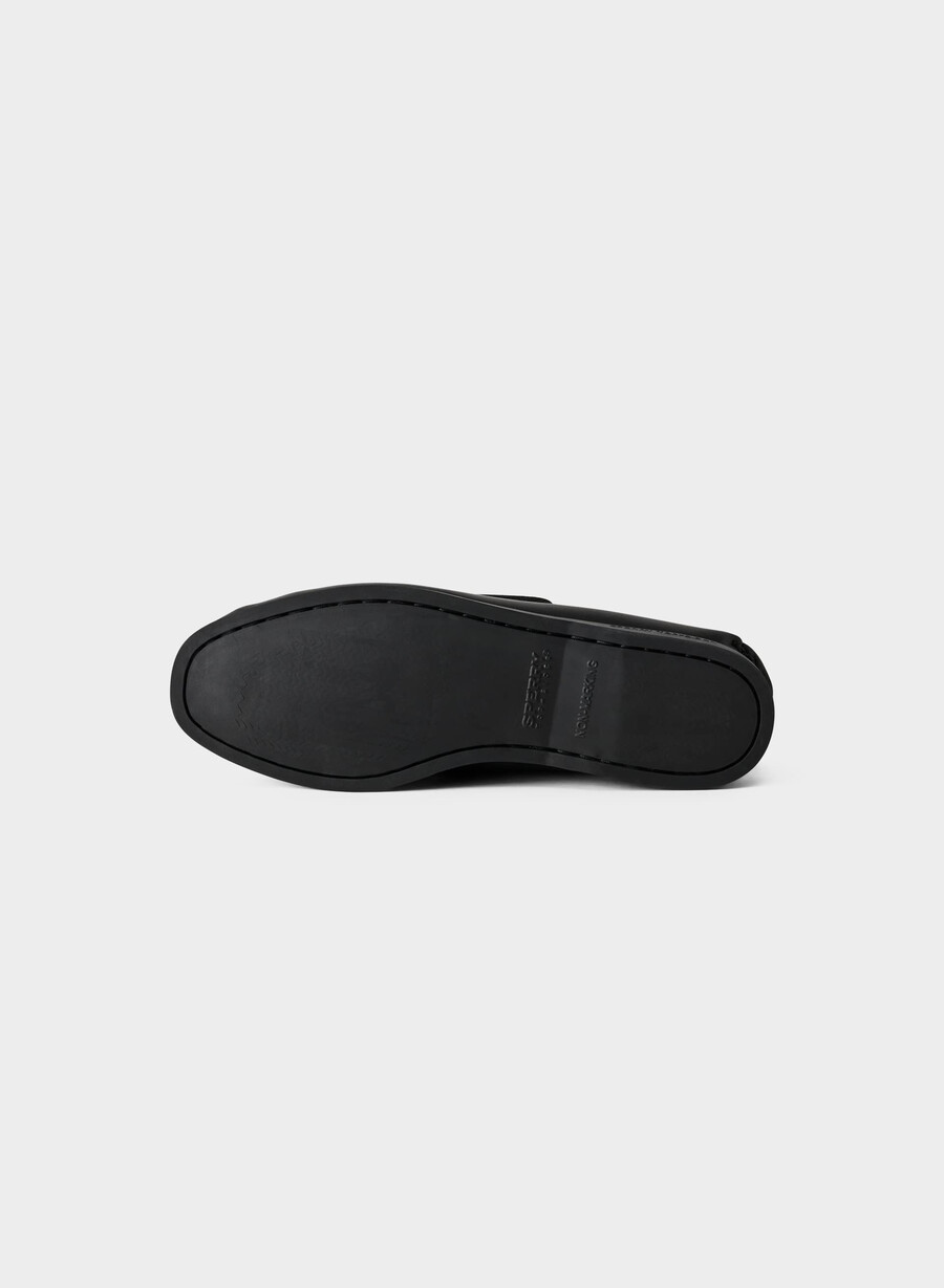 pantofi sport sperry x aritzia ao - piele netedă negru