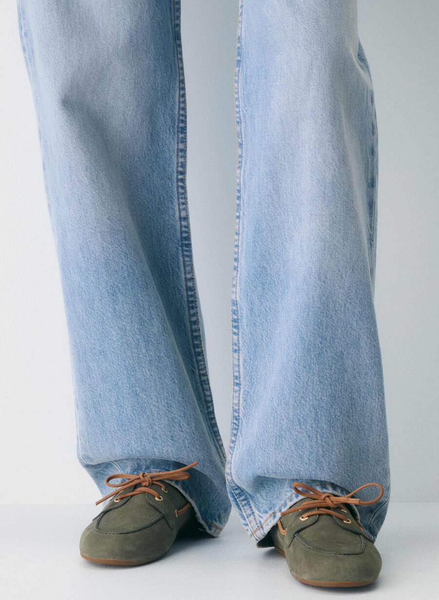 pantofi sport sperry x aritzia slim - piele nubuck dk willow green