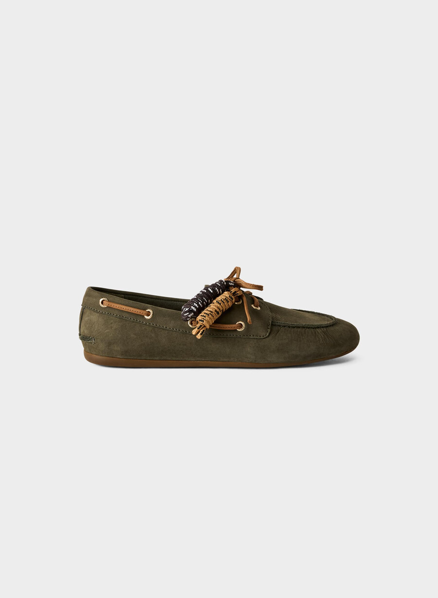pantofi sport sperry x aritzia slim - piele nubuck dk willow green