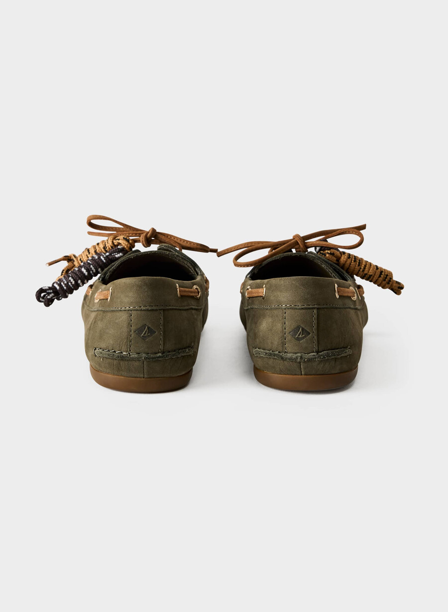 pantofi sport sperry x aritzia slim - piele nubuck dk willow green