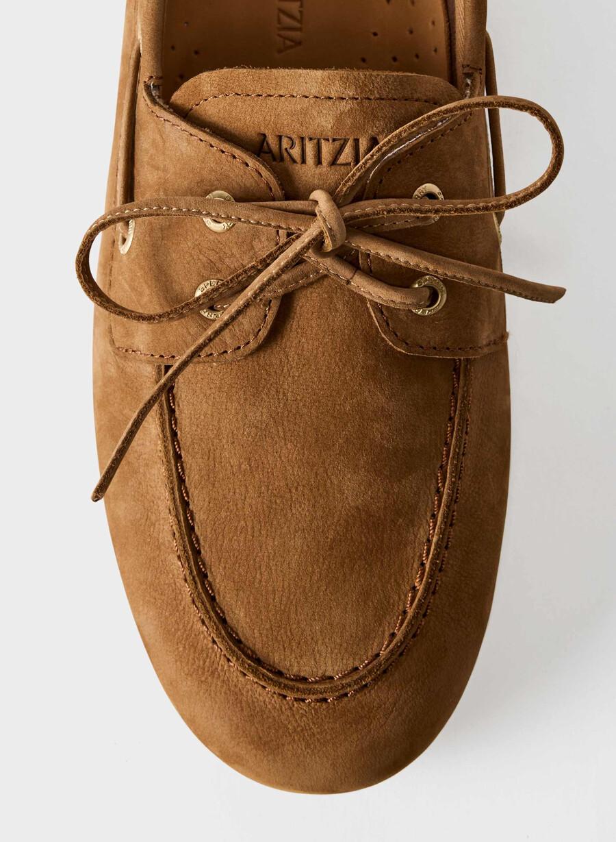 pantofi sport sperry x aritzia slim - piele nubuck galley brown