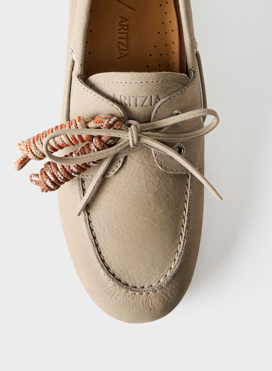 pantofi sport sperry x aritzia slim - piele nubuck mainstay bej
