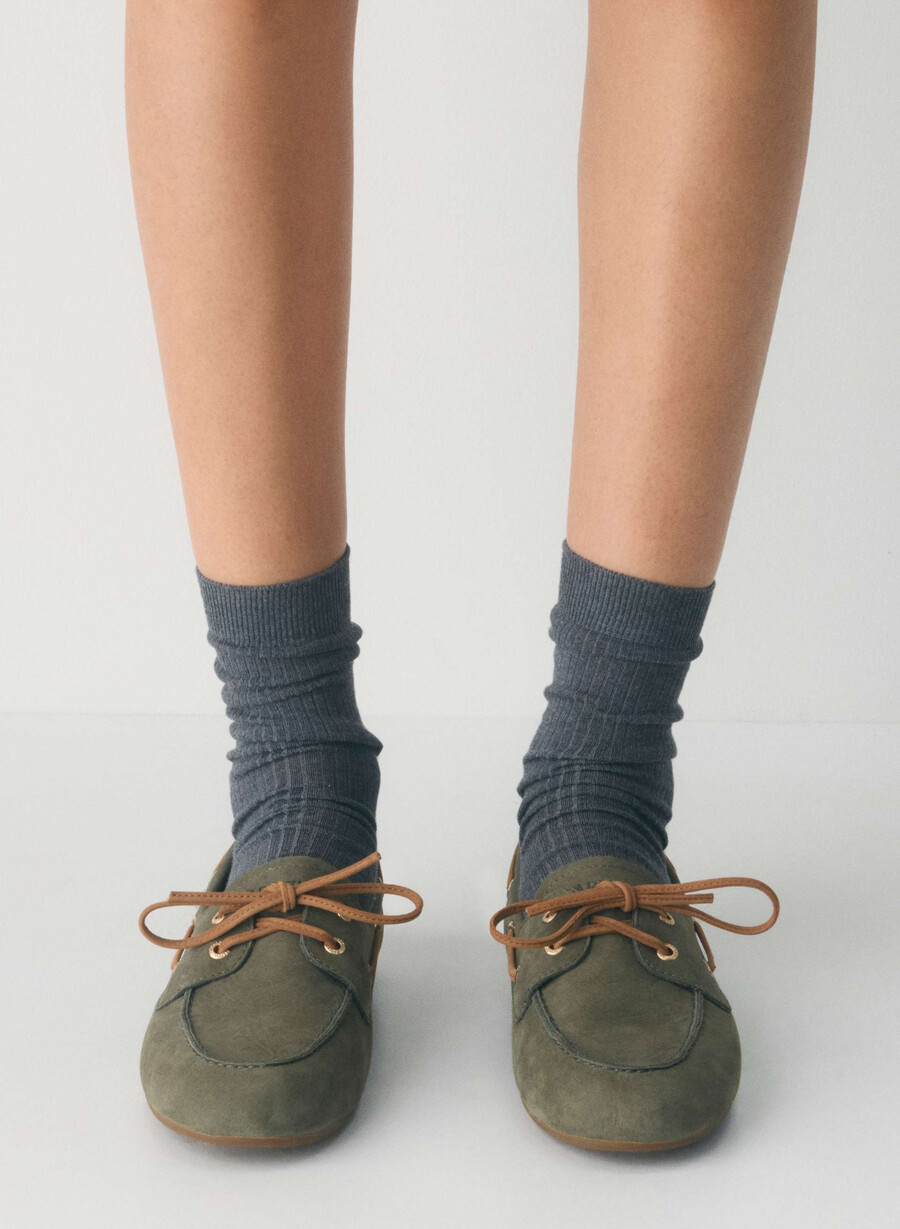 pantofi sport sperry x aritzia slim - piele nubuck mainstay bej