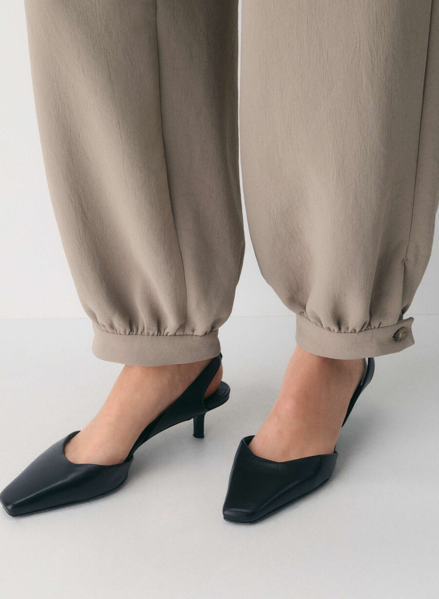 pantaloni de șofran - crepette nomad taupe