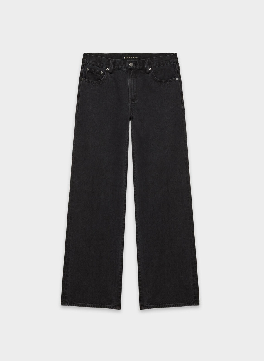 denim forum blugi farrah cu talie mică și lată tuș de ochi negru
