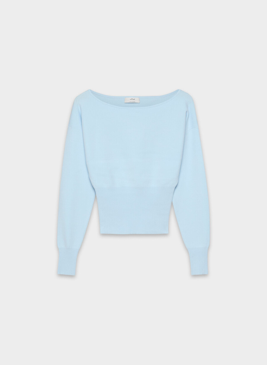 pulover crescendo - wonder yarn villa blue