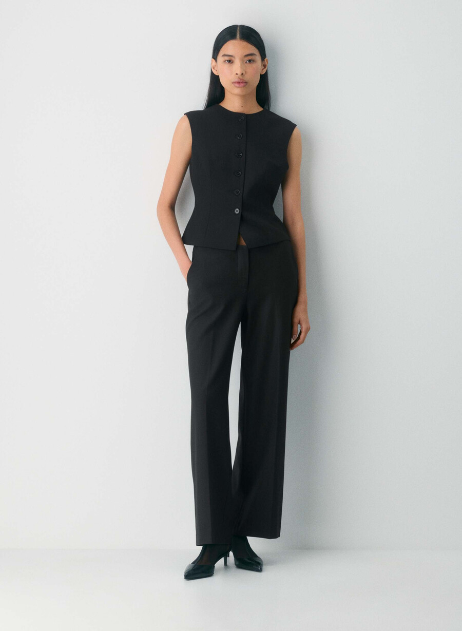 vestă duet - twill negru