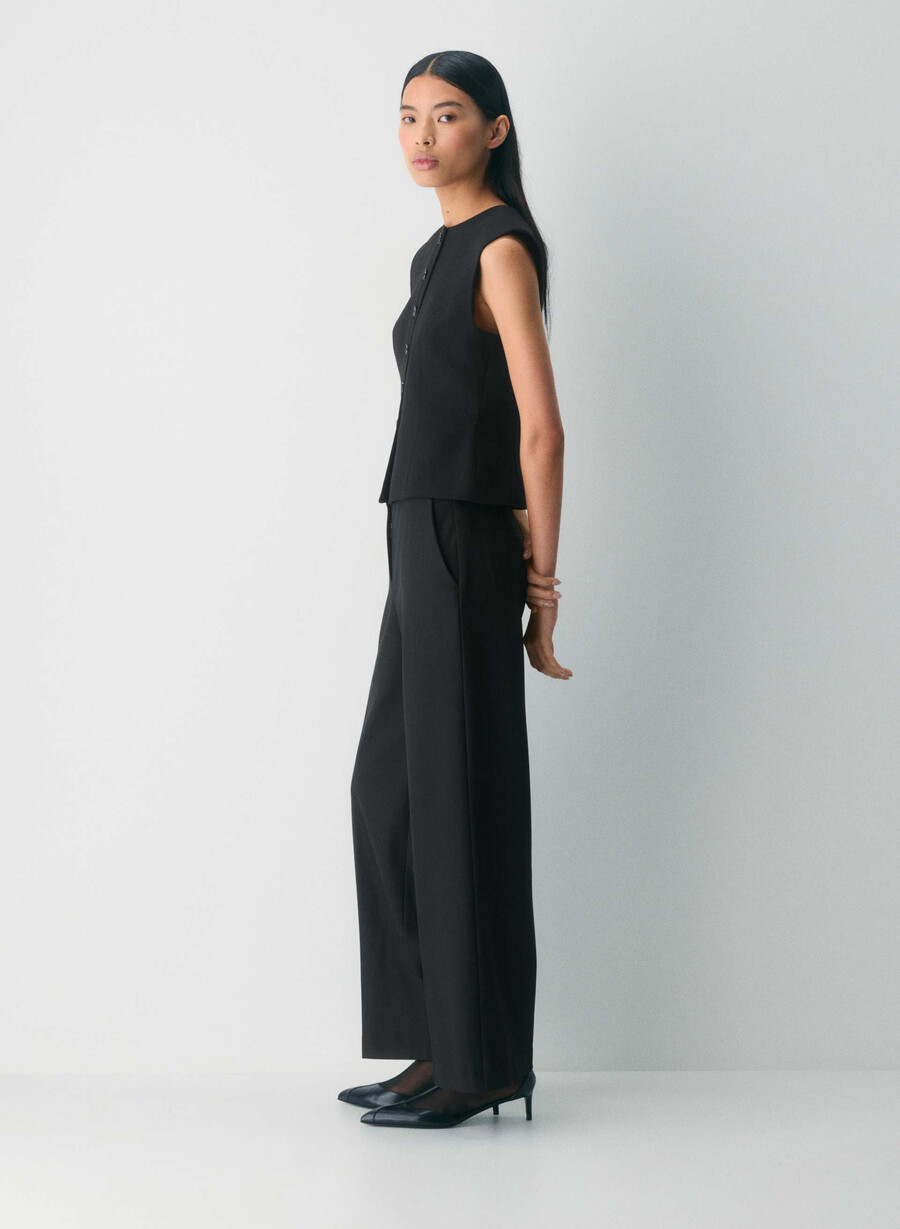vestă duet - twill negru