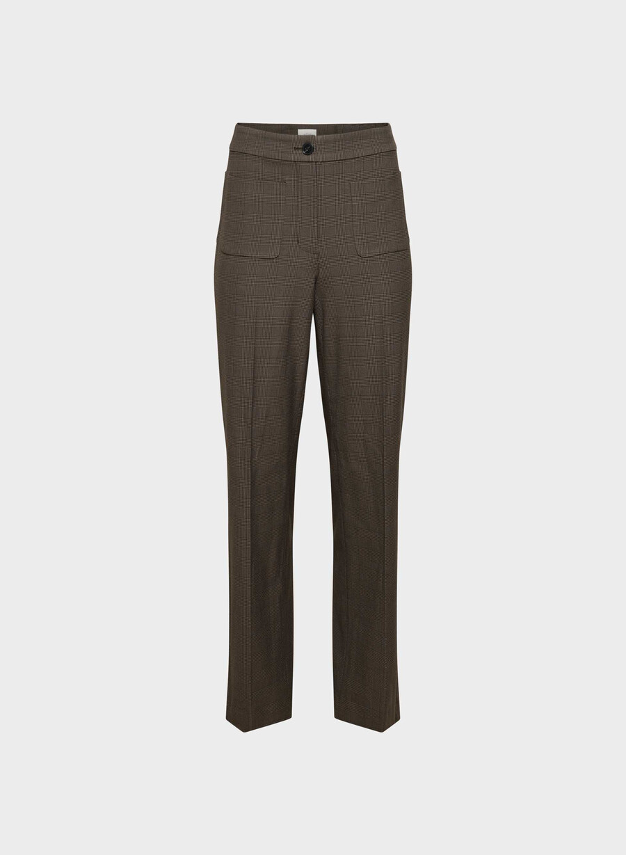 pantaloni de croitorie - twill merle chk cl tph chr