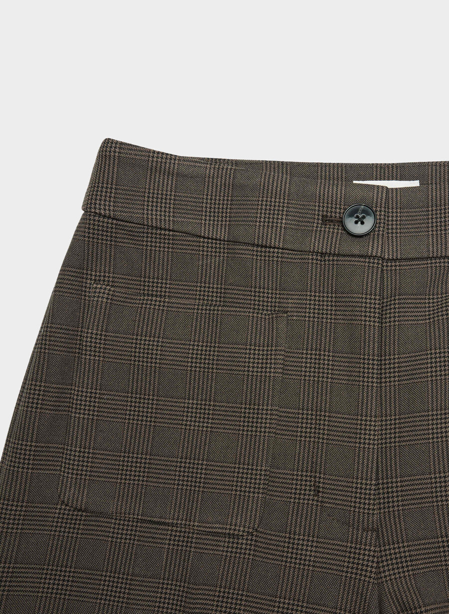 pantaloni de croitorie - twill merle chk cl tph chr
