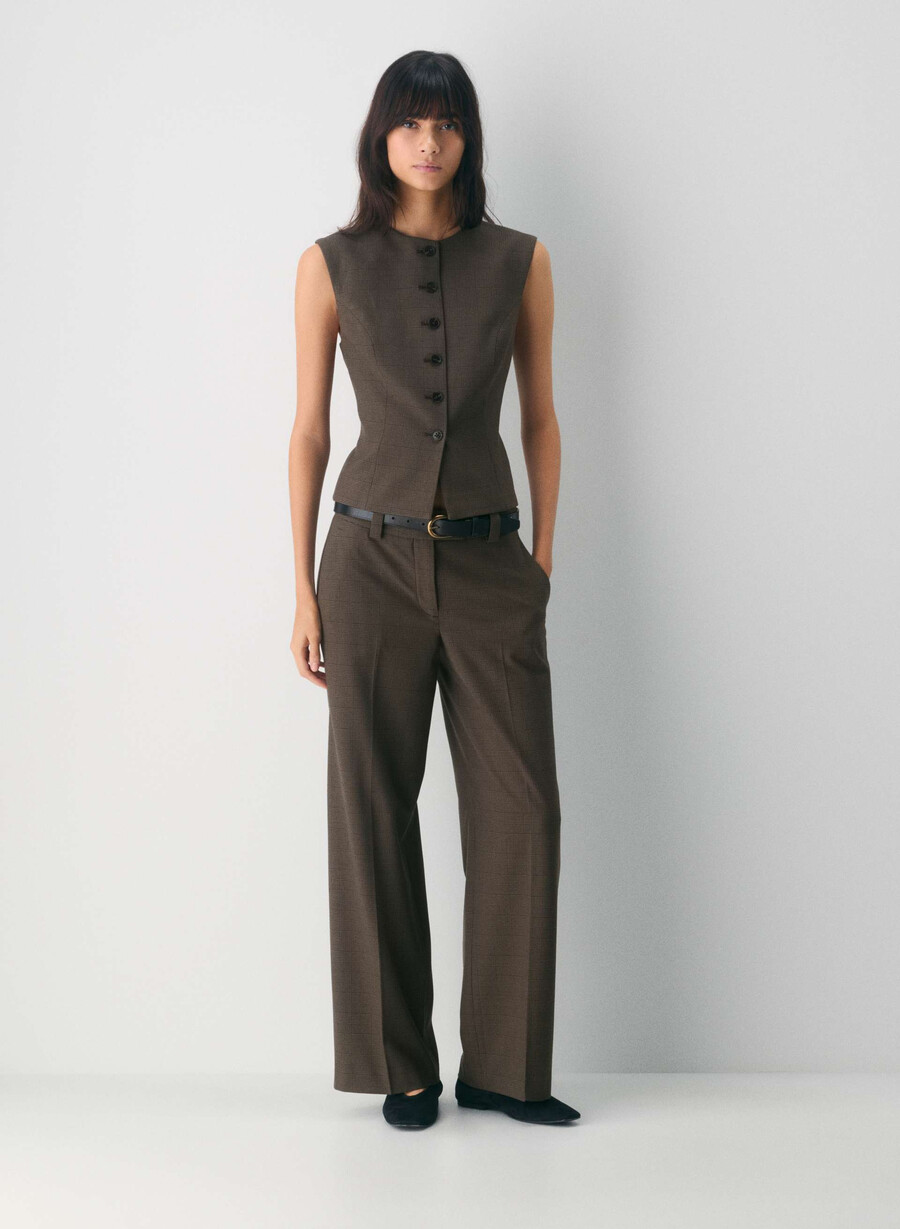 pantaloni seville - twill merle chk cl tph ch