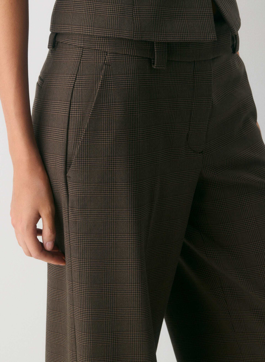 pantaloni seville - twill merle chk cl tph ch