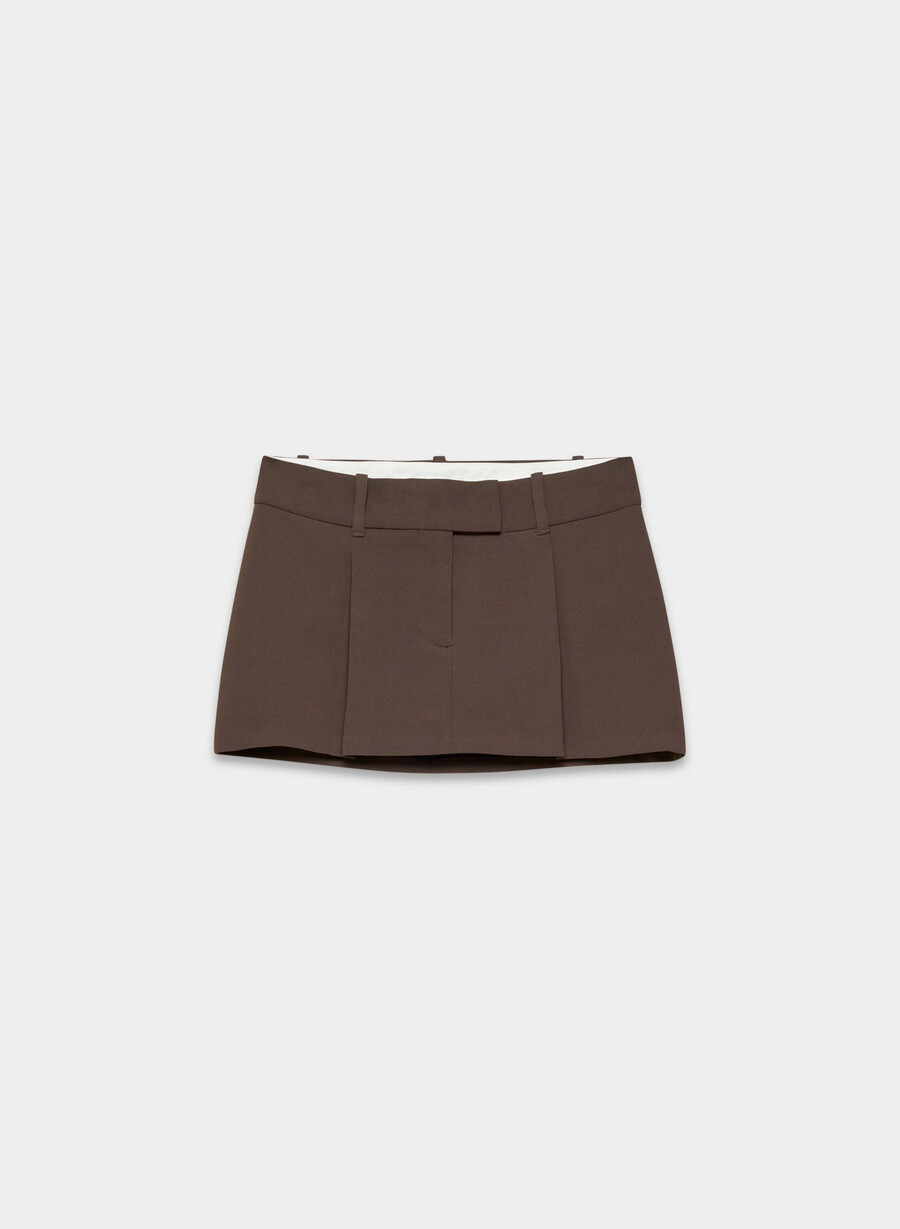 pantaloni scurți define - crepette maro mocha rich