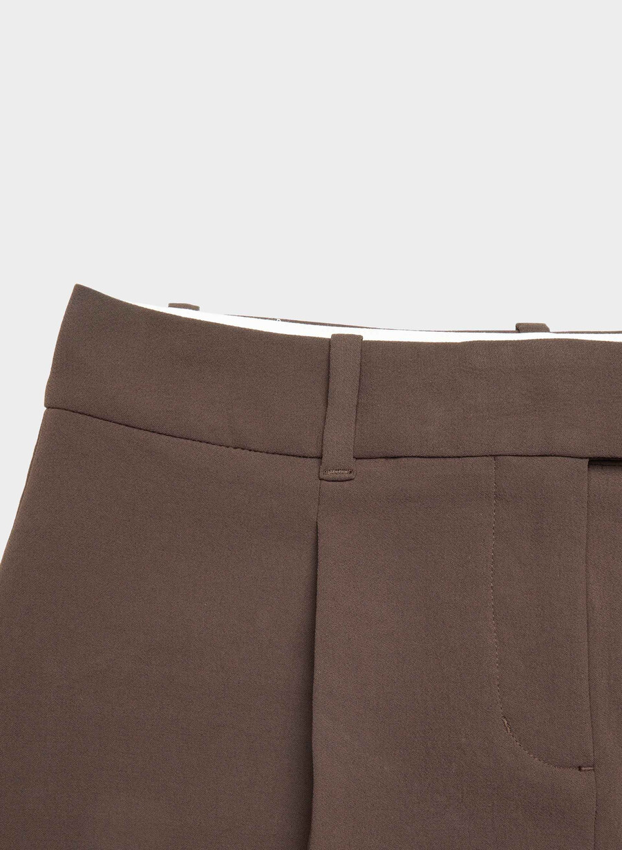 pantaloni scurți define - crepette maro mocha rich