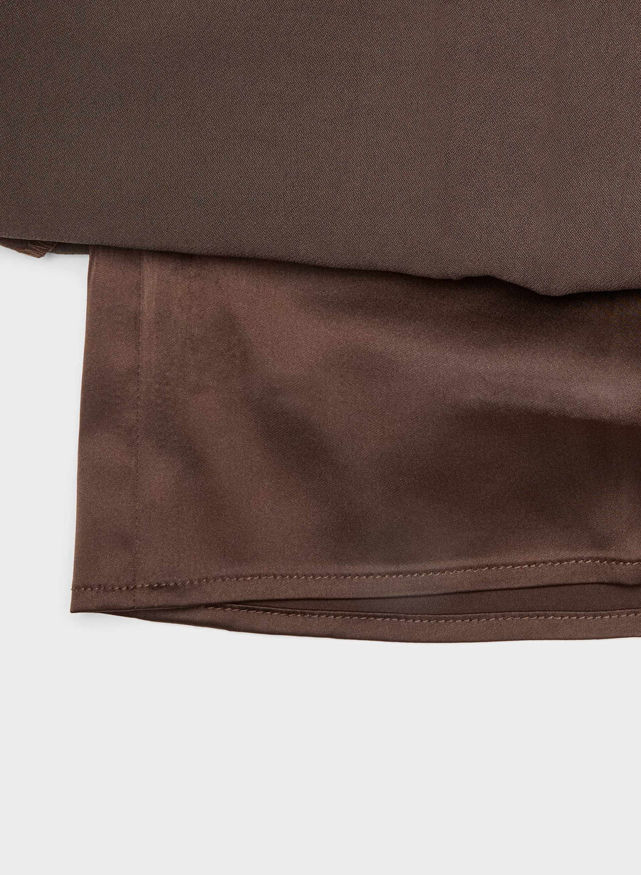 pantaloni scurți define - crepette maro mocha rich